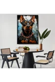 Trezon Ahşap Çerçeveli Doberman Tablosu-7828 thumbnail 8