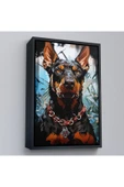 Trezon Ahşap Çerçeveli Doberman Tablosu-7828 thumbnail 4