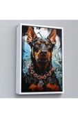 Trezon Ahşap Çerçeveli Doberman Tablosu-7828 thumbnail 4