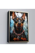 Trezon Ahşap Çerçeveli Doberman Tablosu-7828 thumbnail 2