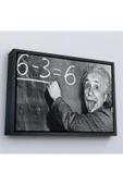 Trezon Ahşap Çerçeveli Albert Einstein Tablosu-7246 thumbnail 1
