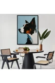 Trezon Ahşap Çerçeveli Sevimli Köpek Tablosu-7635 thumbnail 8