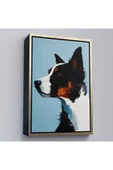 Trezon Ahşap Çerçeveli Sevimli Köpek Tablosu-7635 thumbnail 1