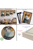Trezon Ahşap Çerçeveli Cool Kedi Tablo-7644 thumbnail 5