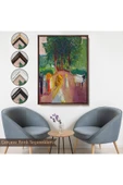 Trezon Ahşap Çerçeveli Edvard Munch - Parkta Flört Tablosu-7303 thumbnail 7
