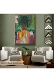 Trezon Ahşap Çerçeveli Edvard Munch - Parkta Flört Tablosu-7303 thumbnail 6