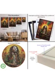 Trezon Ahşap Çerçeveli Bob Marley Tablosu-7744 thumbnail 5