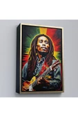 Trezon Ahşap Çerçeveli Bob Marley Tablosu-7863 thumbnail 3