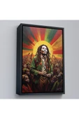 Trezon Ahşap Çerçeveli Bob Marley Tablosu-7744 thumbnail 3