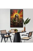 Trezon Ahşap Çerçeveli Bob Marley Tablosu-7744 thumbnail 8