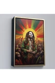 Trezon Ahşap Çerçeveli Bob Marley Tablosu-7744 thumbnail 1