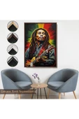 Trezon Ahşap Çerçeveli Bob Marley Tablosu-7863 thumbnail 7