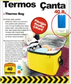 Termos Çanta - Piknik Çantası Buz Aküsü Hediyeli 40LT thumbnail 5