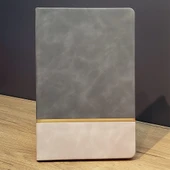 Gri Gold Detaylı Deri Hatıra Defteri thumbnail 1