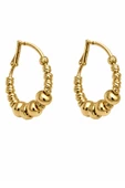 Gold Dorika Yuvarlak Küpe thumbnail 2