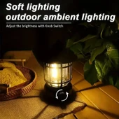 Bluetooth Hoparlör Özellikli Dimerli Led Kamp Lambası Hs66 (5224) thumbnail 4