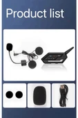 Bt62 Motosiklet Kask Kulaklığı Bluetooth Intercom 2 Intercom Bağlantılı thumbnail 3