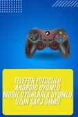 Kablosuz Oyun Kolu Bluetooth Joystick Gamepad Android Uyumlu thumbnail 2