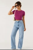 Lili Woman Kadın Basic Kısa Kol Crop Tişört E.8002P thumbnail 1