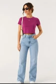 Lili Woman Kadın Basic Kısa Kol Crop Tişört E.8002P thumbnail 2