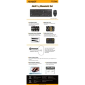 A4-Tech KM-72620D USB Standart Türkçe Q Klavye/Mouse Set thumbnail 2