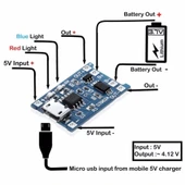 TP4056 Micro USB Korumalı Lipo 18650 Pil Şarj Devresi thumbnail 4