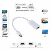Mini Displayport to HDMI Dönüştürücü Adaptör Beyaz thumbnail 5