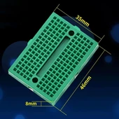 Mini Breadboard Yeşil Yapışkanlı 170 Pin 1 Adet thumbnail 1