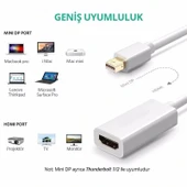 Mini Displayport to HDMI Dönüştürücü Adaptör Beyaz thumbnail 3