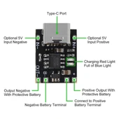 TP4056 Type-C 3.7V Mini Şarj Devresi Korumalı Mod thumbnail 6