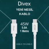Divex 5.0A 45W Type-C - USB-C Hızlı Şarj Data Kablosu DC-140 thumbnail 1