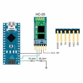 HC05 Bluetooth Serial Modül Kartı 6 Pin Çıkışlı thumbnail 5