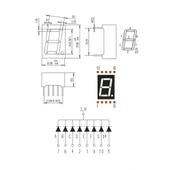 14 mm 7 Segment Display Ortak Katot 1 Digit thumbnail 5