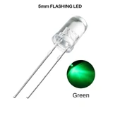 Flaşörlü LED Yeşil 2 Bacaklı 5mm thumbnail 1