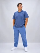 Büyük Beden Yakalı Waffle Kumaş Basic Erkek Tshirt thumbnail 1