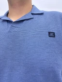 Büyük Beden Yakalı Waffle Kumaş Basic Erkek Tshirt thumbnail 5