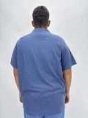 Büyük Beden Yakalı Waffle Kumaş Basic Erkek Tshirt thumbnail 7