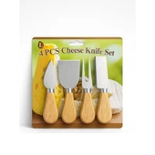 CHEESE KNİFE SET 4PCS PEYNİR BIÇAK SETİ AHŞAP BAMBU SAPLI (2818) thumbnail 3