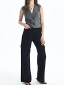 CJ Kargo Cep Jeans Pantolon Siyah thumbnail 2