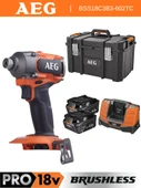 Aeg BSS18C3B3-602TC 2x6.0Ah Çift Akülü Vidalama Plastik Çantalı - 4935500071 thumbnail 2