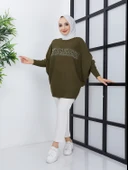 ÖNÜ TAŞLI TRİKO YARASA TUNİK thumbnail 3
