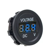 DC 7V-30V Panel Tipi Mini Voltmetre - Mavi LED Göstergeli thumbnail 1