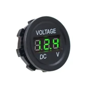 DC 7V-30V Mini LED Voltmetre Panel Tipi - Yeşil Ekran thumbnail 1