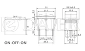 IC-105 Geniş Işıklı Anahtar ON-OFF-ON thumbnail 2
