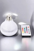Kablosuz Bluetooth Hoparlör Led Lamba thumbnail 3