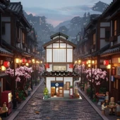 C66019W CADA JAPON SOKAK MANZARASI 1195 PARÇA BLOCK OYUNCAK thumbnail 3