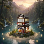C66019W CADA JAPON SOKAK MANZARASI 1195 PARÇA BLOCK OYUNCAK thumbnail 2