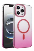 Newface Apple iPhone 16 Pro Glossy Magsafe Kapak - Pembe thumbnail 1