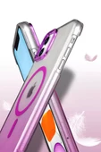 Newface Apple iPhone 12 Glossy Magsafe Kapak - Pembe thumbnail 3