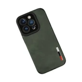 iPhone 14 Pro Max Kılıf Loop Deri Silikon - Yeşil thumbnail 3